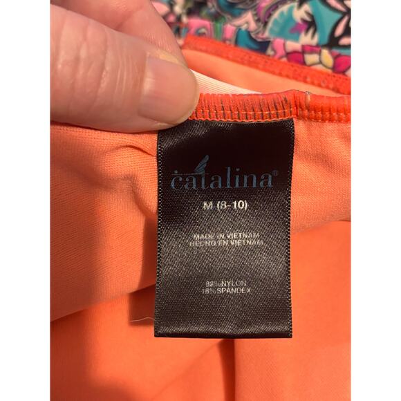 Catalina Tankini Swim Top M 8-10 Underwire Cross Back Straps Swimsuit Modest - Picture 5 of 6